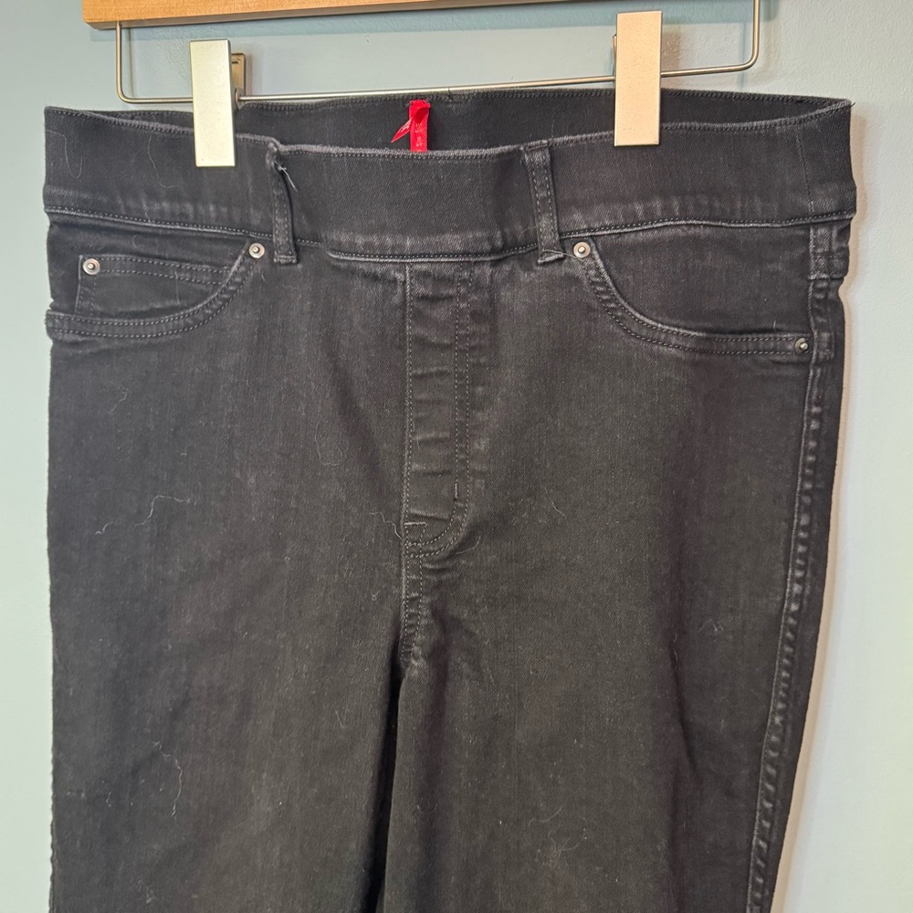 SPANX EveryWear Ankle Skinny Jeans in Clean Black 20278R. Pull On. Women’s Large - Picture 4 of 13